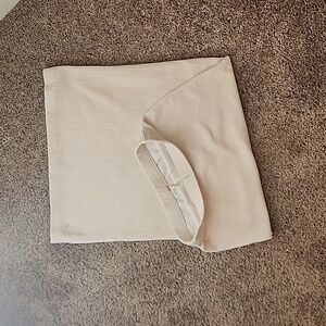 Free People Midi Skirt, Ribbed Velro, Cream, Size Medium